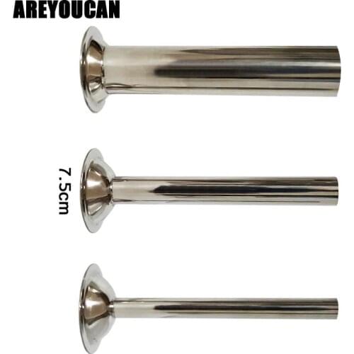3pc/Set Food Grade Stainless Steel 7.5cm Base Meat Grinder Filling Meat Tubes Sausage Filling Handmade Sausage Tube