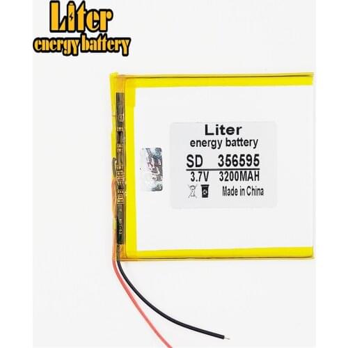 356595 3.7V 3200mAh Lithium Tablet polymer battery for Tablet PC / MID / PDA rechargeable lipo battery