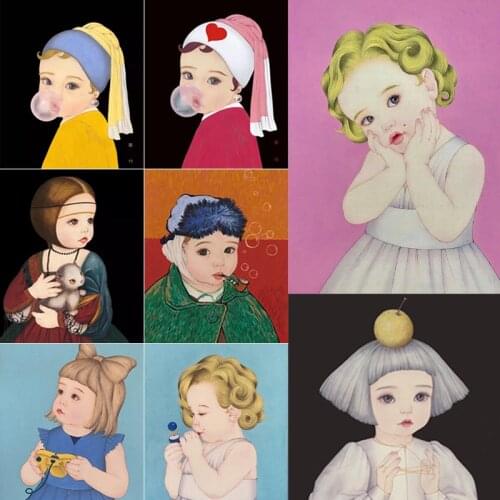 5D DIY Full Diamond Painting Cute Baby Little Girl Portrait Diamond Embroidery Home Decoration Bedroom Rhinestone Cross Stitch