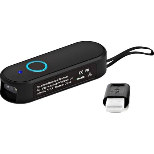 Bluetooth Wireless Barcode Scanner, Mini Portable Handheld CCD Bar Code Reader for POS/Android/iOS/iMac/Ipad XB-M40