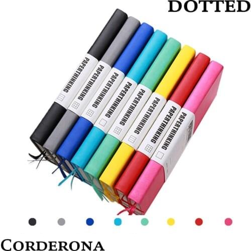 Dotted Notebook Dot Grid Journal A5 Hard Cover Solid Color Travel Planner Diary