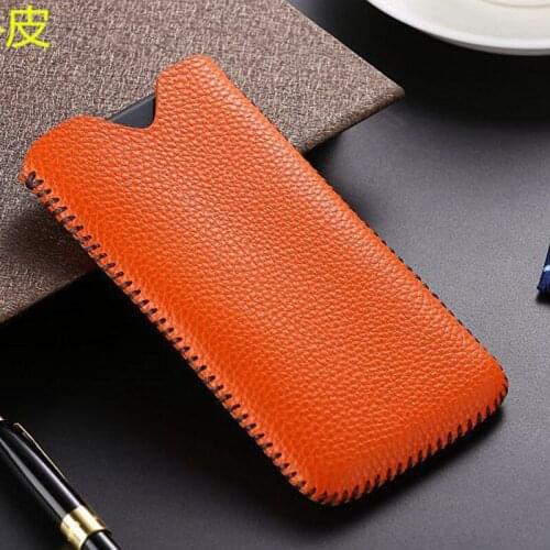 6 Colors Real Leather Pull Sleeve Pouch Phone Case for iPhone 6 6S 7 8 Plus Genuine Cowhide Cow Skin Wallet Bag For iPhone8