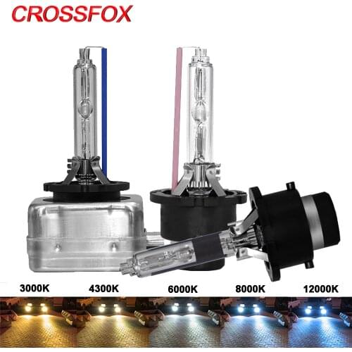 CROSSFOX Light HID D3S D4S D4R Xenon Bulb 3000K 4300K 5000K 6000K 8000K 10000K 12000K headlight D3 D4 HID Lamp Auto 12V 35W 55W