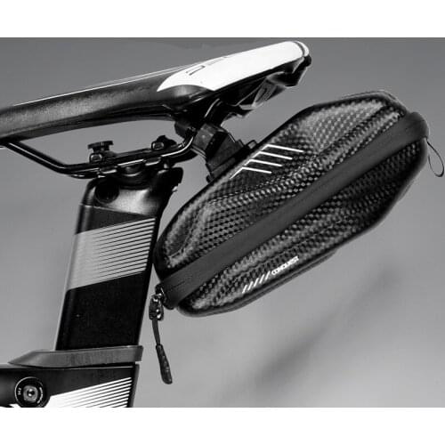 WILD MAN Hard shell Bicycle Saddle Bag Waterproof Cycling Panniers MTB Bike Rear Tool Bag Night Reflective Bike Accessories