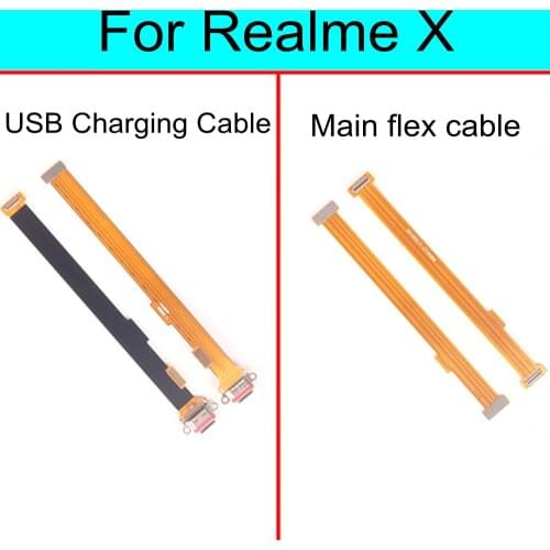 For Realme X USB Charging Dock Port Connector main Microphone Mic Audio jack Board flex cable