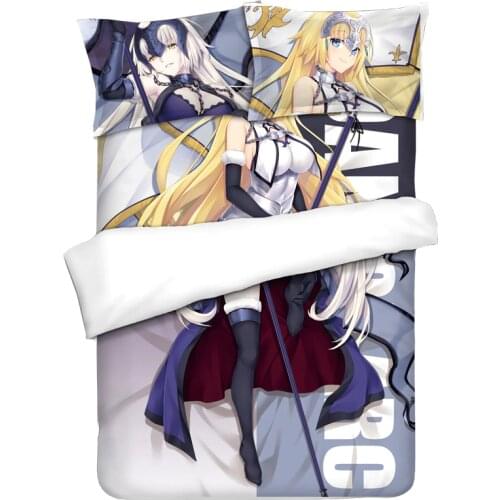 Fate grand order FGO Anime Bed Sheet or Duvet Cover with Two Pillow cases bedding Linen AAA