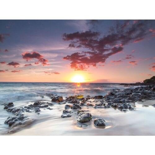 GATYZTORY 5D Diamond Painting Landscape Seaside Pictures Of Rhinestones Diamond Embroidery Cross Stitch Wave Mosaic Home Decor