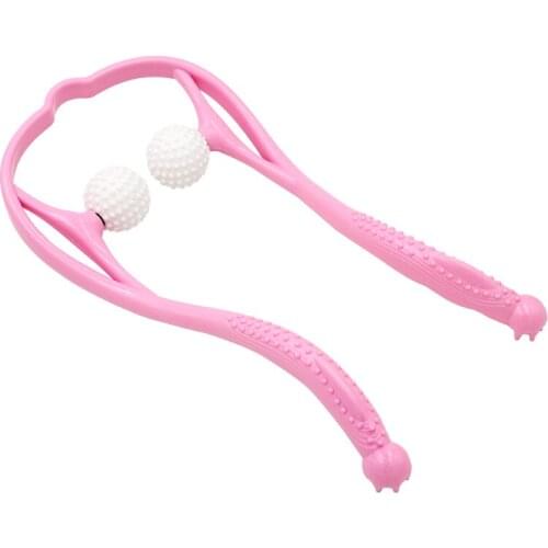 Neck Massager Neck Massage Tool To Relieve Pressure, Hand Roller Massage Neck and Shoulder Double Trigger Point Self Massager