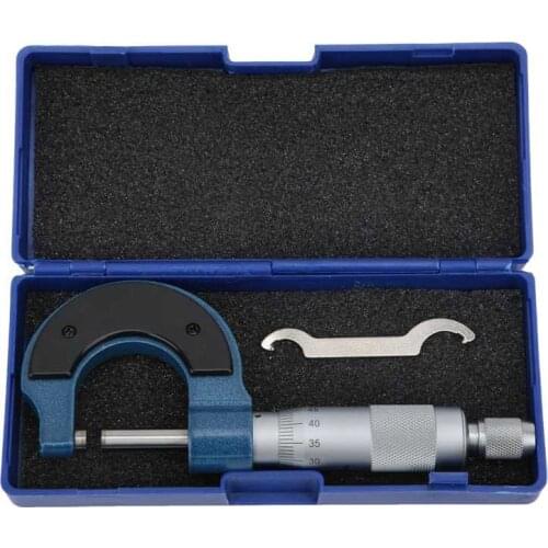 Micrometer 0-25mm Scale Outside Diameter Carbon Steel Spiral Locking Measuring Instrument Inside Micrometer Tools