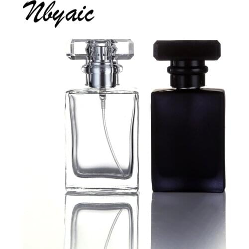 Nbyaic 50Pcs 30ML 50ML mini glass spray perfume bottle atomizer spray can travel portable cosmetics can fill empty bottles