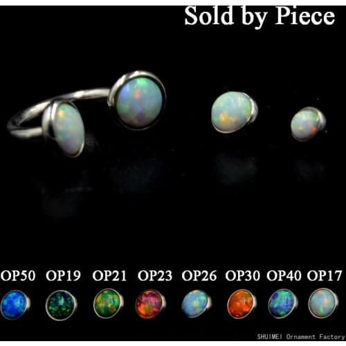New Arrival 1pcs 316l Surgical Steel Opal Internally Thread Horseshoe Capative Bead Ring Ear Cartilage Piercing Body Jewelry 16g