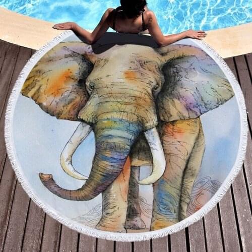 Geometric striped flower elephant Fringed beach towel Sea beach towel Beach cover up Towels Large beach towel Bath towel towel