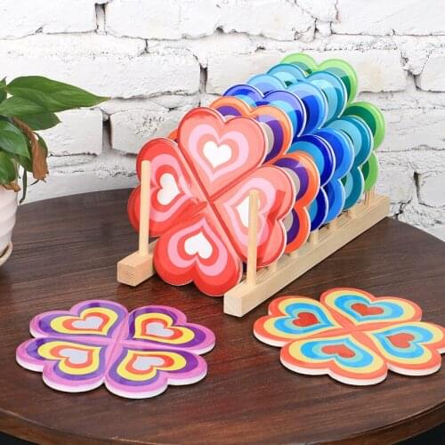 Placemat Four-leaf Clover Heart Ceramic Pot Holder Coaster Heat Insulaion Waterproof Oil Proof Home Kitchen Table Decor Accesory