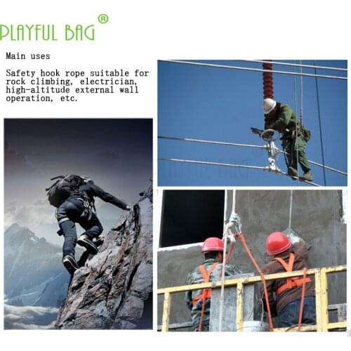 Safety Belt High Altitude Work Rope Climbing Construction Safety Rope Set Air Conditioning Installation Wear Resistance ZL05