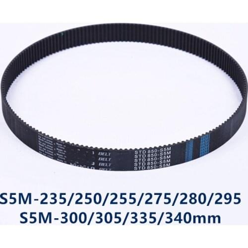 S5M Timing Belt 5M-235/250/255/275/280/295/300/305/335/340mm Gear Belt 15/20/25mm belt width Transmission Belt for Automobile