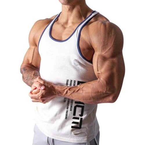 Letter Printing Sleeveless Shirt Mens Clothing Fashoin Bodybuilding Muscle Gyms Sportwear Casual Basketball Sports Tank Tops