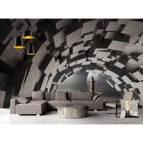 Three-dimensional space extending background wall decoration wallpaper murals