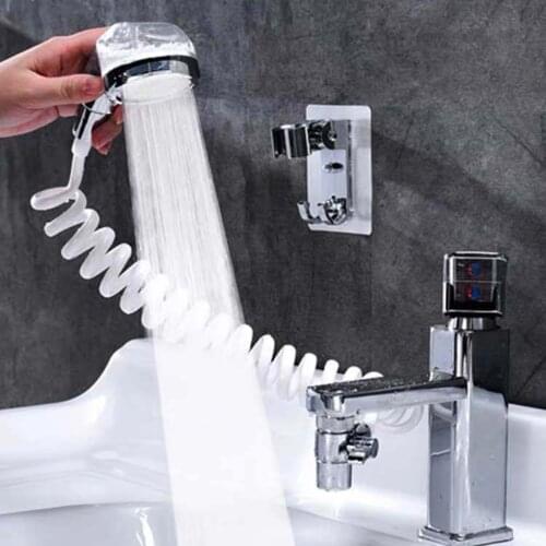 Bathroom Wash Face Basin Water Tap External Shower Toilet Hold Filter Flexible Small Nozzle Suit Wash Hair House Sink Connector