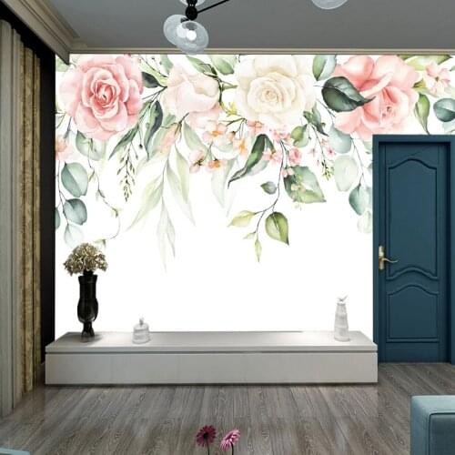 Custom Vintage Rose Floral Pattern Wallpaper Murals for Living Room Bedroom TV Background Wall Painting Decor Papel De Parede