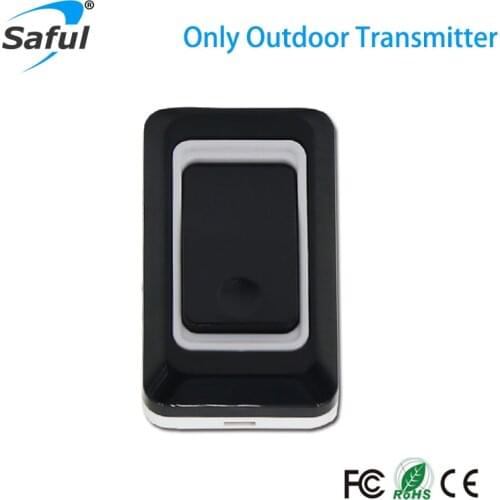 Saful Waterproof Doorbell Black/White Touch/Button Transmitter EU/US plug 28 Rings Indoor Receiver Wireless Doorbell Accessory
