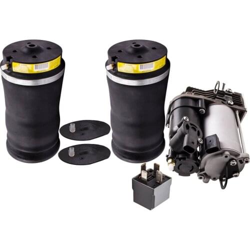 2x Rear Air Spring Bag & Air Compressor for Mercedes Benz W164 X164 GL ML Class 1643201025 1663200625 A1643200004 1643201204