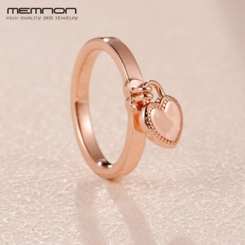 2019 Spring Rose Love Lock Rings for women rose gold heart ring engagement wedding woman 925 silver ring anillos fashion jewelry