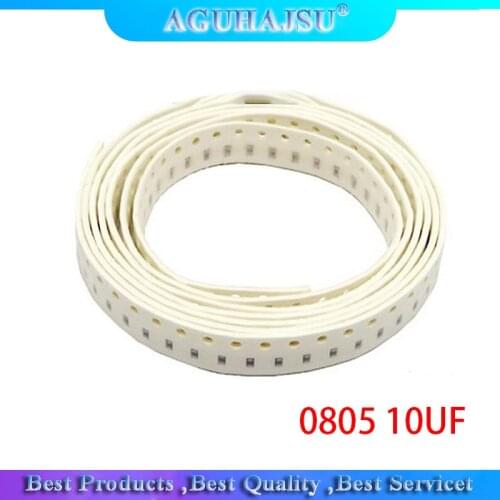 100pcs 10UF X5R Error 20% 25V 0805 106 SMD Thick Film Chip Multilayer Ceramic Capacitor