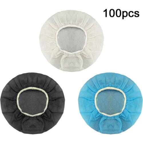 100 Pcs Disposable Headphone Cover Non Woven Hygienic Dustproof Sweatproof Stretchable Ear Pad Netbar Headset Accessorie