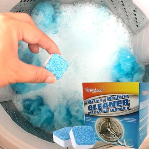12pcs Useful Home Washing Machine Cleaning Tablet Washer Cleaner Descaler Laundry Tank Cleaner Washing Machine Stain Removers