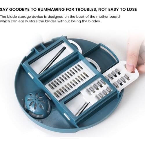 12 In 1 Multifunctional Round Vegetable Cutter Slicer Chopper Dicer Shredder Veggie Spiralizer Kitchen Manual Food Processor