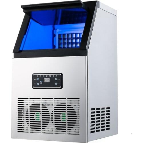 50KG Commerical Ice Maker Ice Cube Making Machine Intelligent Automatic Milk Tea Shop Square Ice Maker