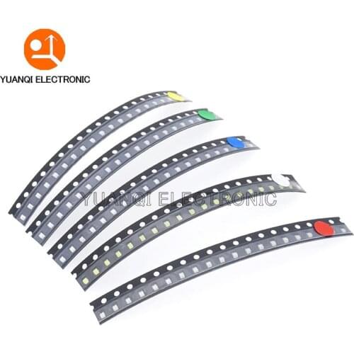 5 x 100pcs/Color=500pcs New 0805 Red/Green/Blue/White/Yellow SMD LED kit