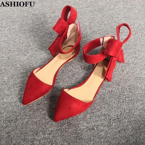 ASHIOFU Handmade Womens Flat Sandals Butterfly-knot Sexy Party Prom Beach Casual Shoes Sticker Evening Daily Wear Fashion Shoes