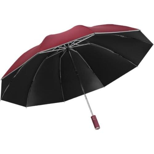 Automatic Umbrella Reverse Folding Business Umbrella With Reflective Strips Umbrellas Rain For Men Women Windproof Male Parasol