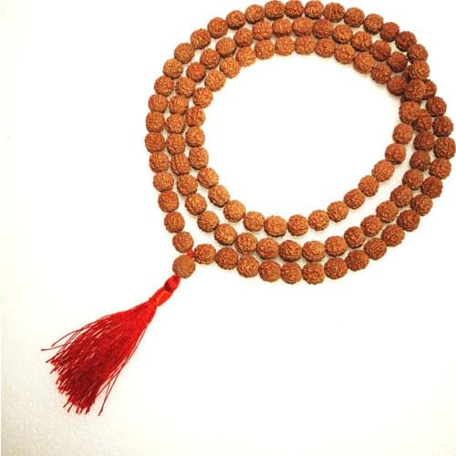 Genuine Nepal Small Rudraksha Bodhi Beads Tibetan 108 Kingkong Bodhi Seeds Prayer Mala 10-11mm Natural Rudraksha BRO825