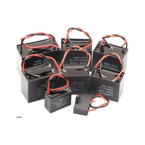 CBB61 starting capacitance AC Fan Capacitor 450V CBB Motor hjxrhgal Run Capacitor 1UF 1.2UF 1.5UF 2UF 2.5UF 3UF 3.5UF 4UF 10UF