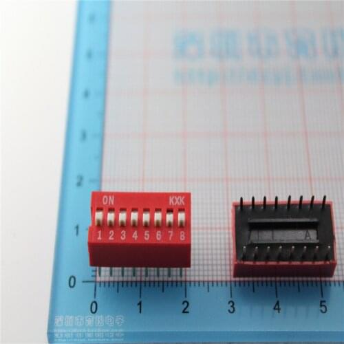 8P DIP switch Toggle switch coding switch 2.54mm pitch 8-bit DIP switch 20pcs Free Shipping
