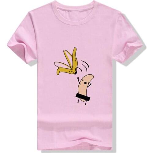 Banana Print T-Shirt Fashion Tops New Women T-shirt Short Sleeve