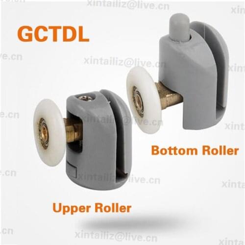 [GCTDL]Free Shipping 8PCS high quality 25mm copper bathroom glass door roller wheel single SLIDING roller pulley