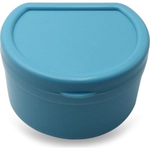 Oral Tooth Care Denture Bath Box Case False Teeth Storage Box With Hanging Net Denture Box With Net Sept C1FF