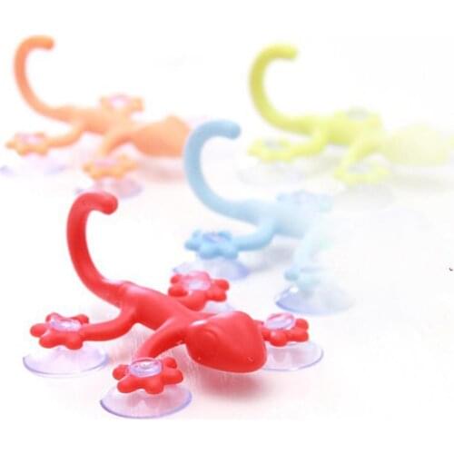 Gecko Suction Cup Hook Door Wall Hangers Cartoon Suction Cup Sucker Kitchen Bathroom Tools Storage Hook Home Wall Decoration