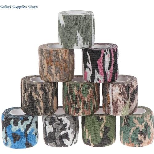 4.5M Hunt Disguise Elastoplast Camouflage Elastic Wrap Tape Self Adhesive Sports Protector Ankle Knee Finger Arm Bandage