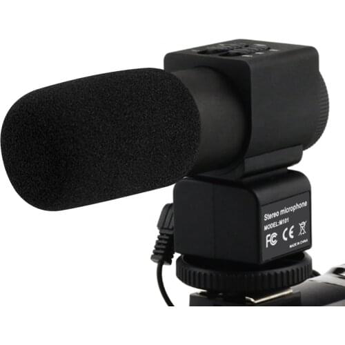 KOMERY Camera And Video Microphone Professional Studio Digital Video Stereo Recording 3.5mm Microphones For Camera For Canon