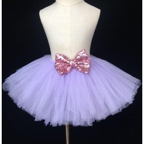 Lovely Baby Sequin Tutu Skirt Infant Girls Fluffy Tulle Pettiskirts Ballet Dance Skirt with Pink Bow Kids Birthday Party Skirts