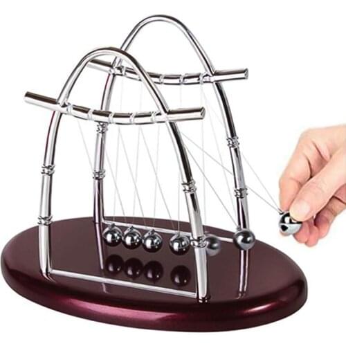 Newtons Cradle Desk Table Decor Metal Pendulum Ball Physics Science Pendulum Steel Balance Ball Kid Toy for Home Office Decor