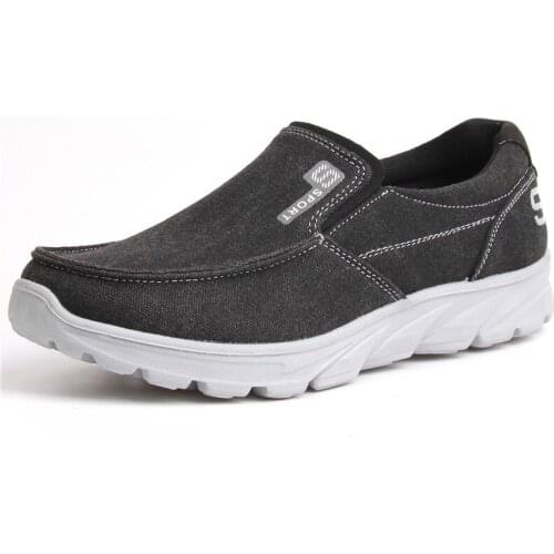 New Men Spring New Fashion Breathable Canvas Mens Shoes Flats Spring Autumn Quality Casual Canvas Shoes Light Comfortable 38-48