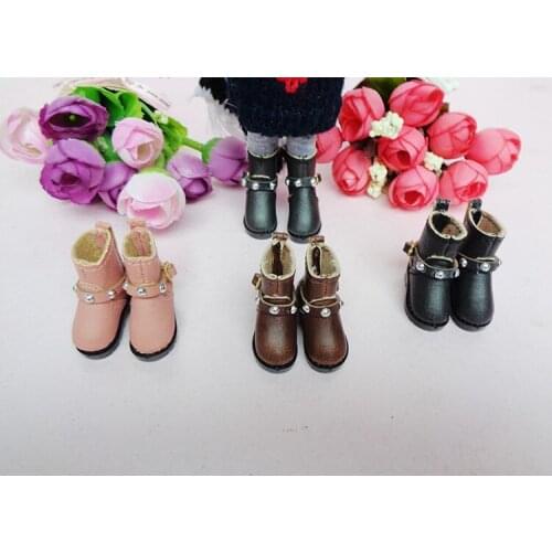Ob11 doll shoes bjd shoes cowhide copper buckle leather boots for obitsu11,GSC clay,body9,YMY,1 / 12BJD doll Accessories boots