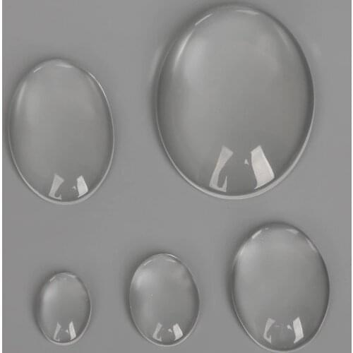 20-100pcs/lot Half Oval Flat Back Transparent Clear Glass Cabochon for Earrings Necklaces Bracelet Jewelry Making
