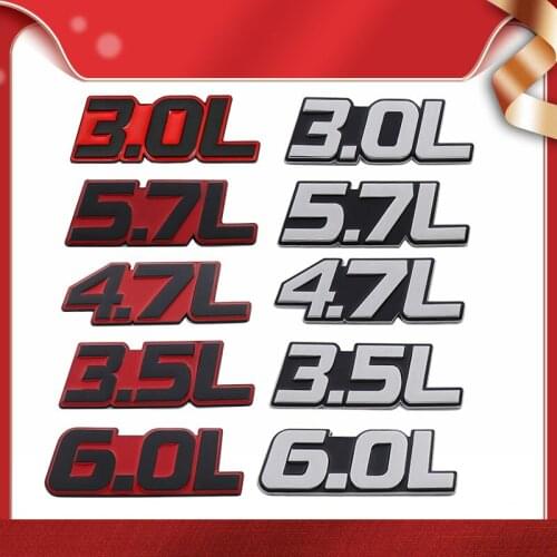 Premium 3.0L 5.7L 4.7L 3.5L 6.0L L for BMW Ford Toyota Honda Subaru Off Road SUV car Hood Fender trunk Tail Emblem Badge Sticker