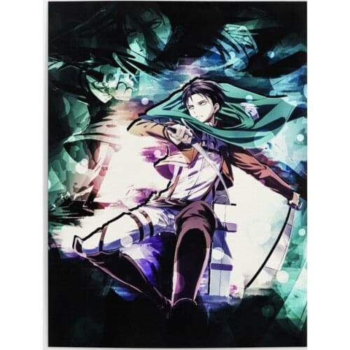 Prints Attack on Titan Canvas Painting Wall Art Levi Ackermann Poster Home Decor Bedside Background Modular Anime Pictures Frame